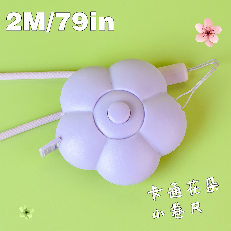 Medir Sanwei altura especial cinta métrica petal mini portátil retráctil automático regla de cuero suave pequeña regla image 11