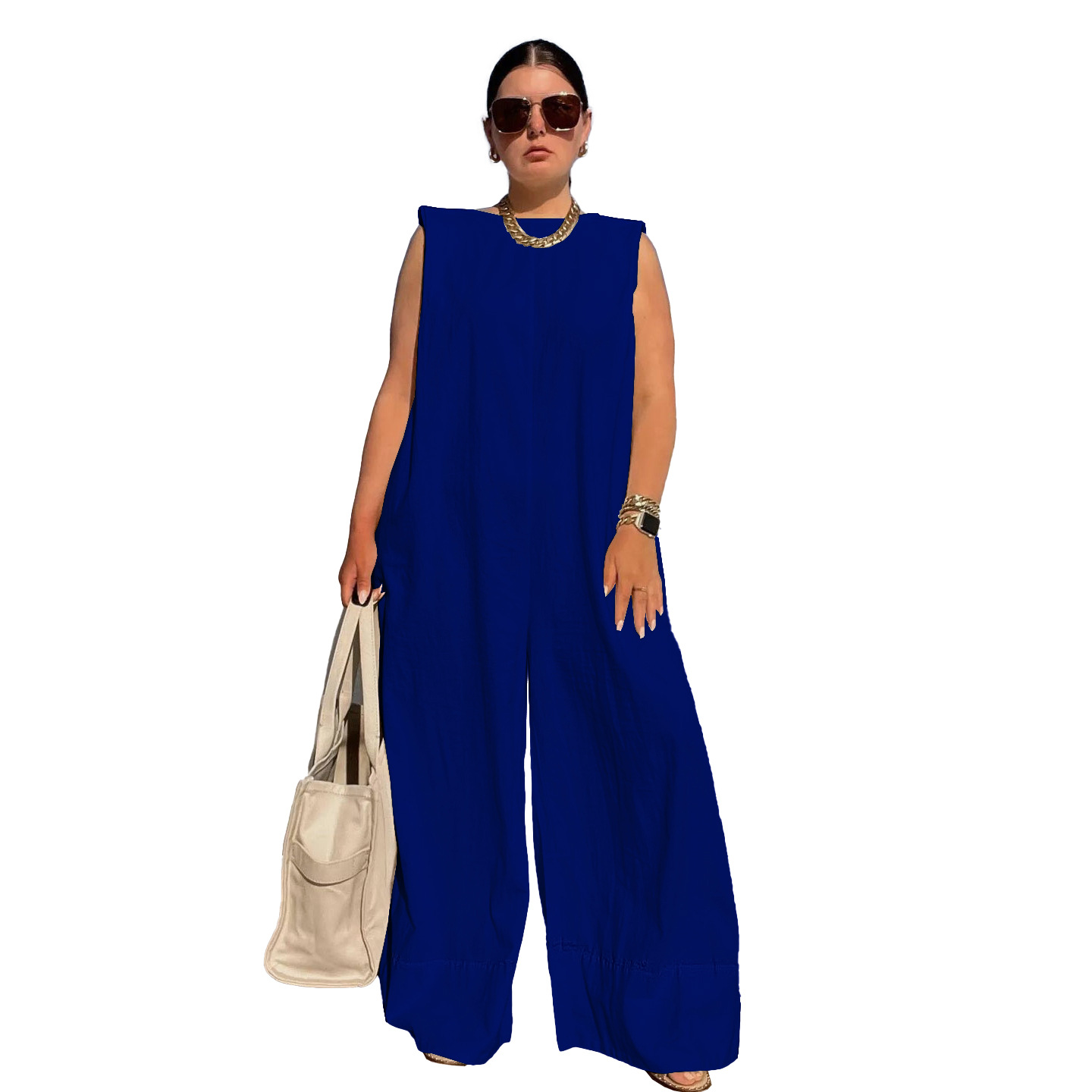 Classic Style Solid Color Polyester Jumpsuits display picture 9