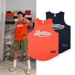 美式篮球运动背心男夏宽松透气速干跑步健身训练服飞人坎肩无袖潮
