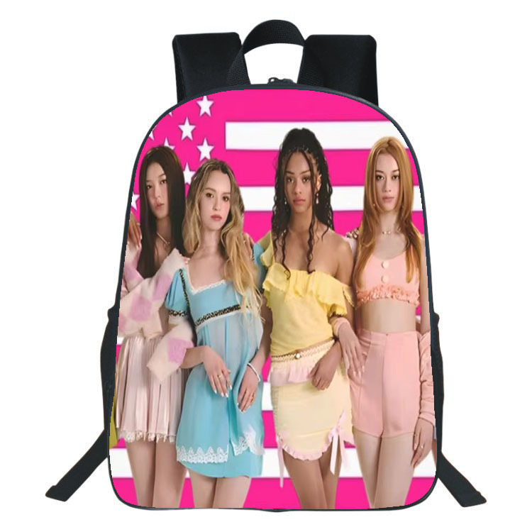 Wholesale Katseye Girl Group 40cm Backpack, Large Capacity Backpack for Primary School Students Wholesale Katseye Girl Group 40cm Backpack, Large Capacity Backpack for Primary School Students