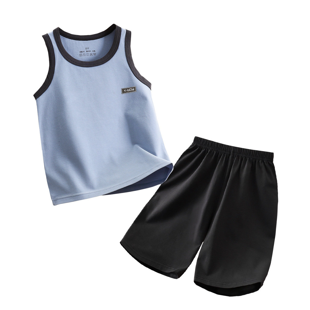 Conjunto de chaleco para niños Chaleco de algodón puro para jóvenes de mediana edad, chaleco para estudiantes, traje de chaleco sin mangas de verano para niños y niñas