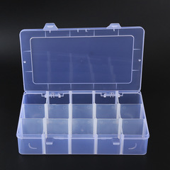 Large 15-compartment storage box removable transparent plastic hardware parts components toys stationery packaging box packaging box