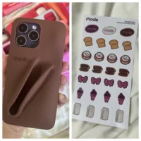 Силиконовый чехол для телефона (Rhode Hailey) с листом стикеров — матовый, для iPhone 13/14/15/16