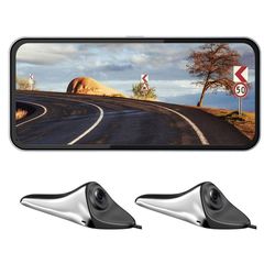 1080p電子バックミラードライブレコーダー6.5インチ自動車左右死角システムサメひれカメラ
