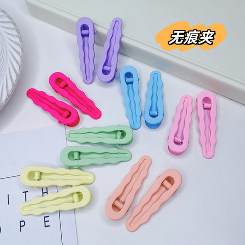 Candy color hairpin rubber paint frosted feel paint edge clip seamless hairpin diy material cream glue headwear accessories