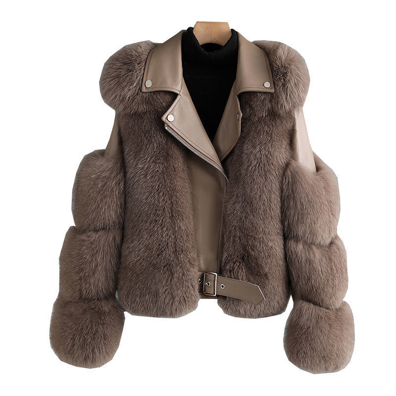 Faux Fur Motorcycle Jacket 3