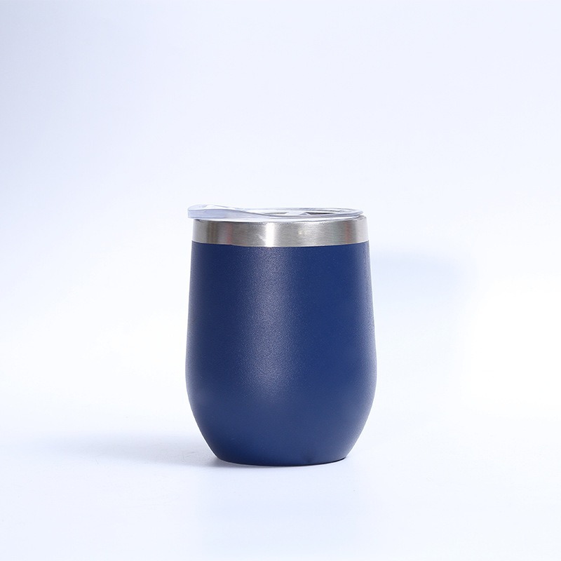 Transfronterizo 12oz de acero inoxidable huevo taza de vino tinto vacío doble taza de aislamiento térmico aislamiento frío taza de aislamiento en forma de U al por mayor