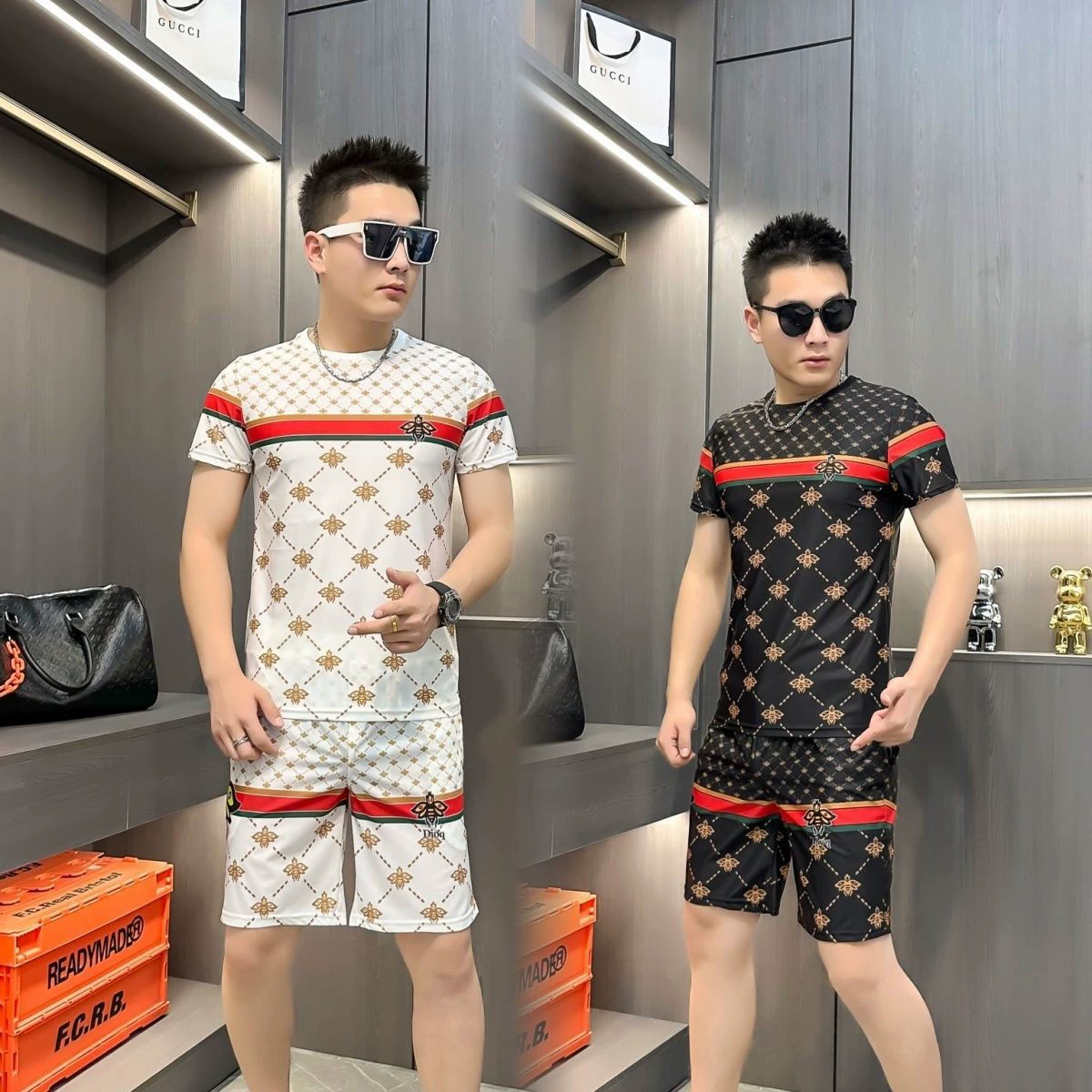 Летний комплект, модная трендовая футболка с short sleeve