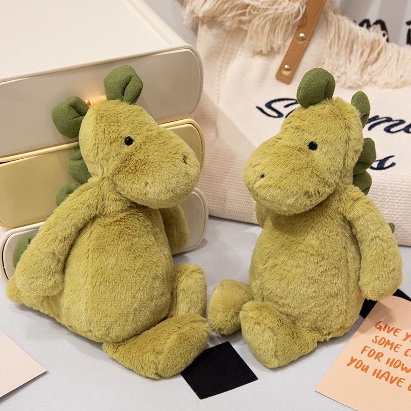 Grünes Dinosaurier Plüschtier Kuscheltier Weiches Stofftier_voghion.com