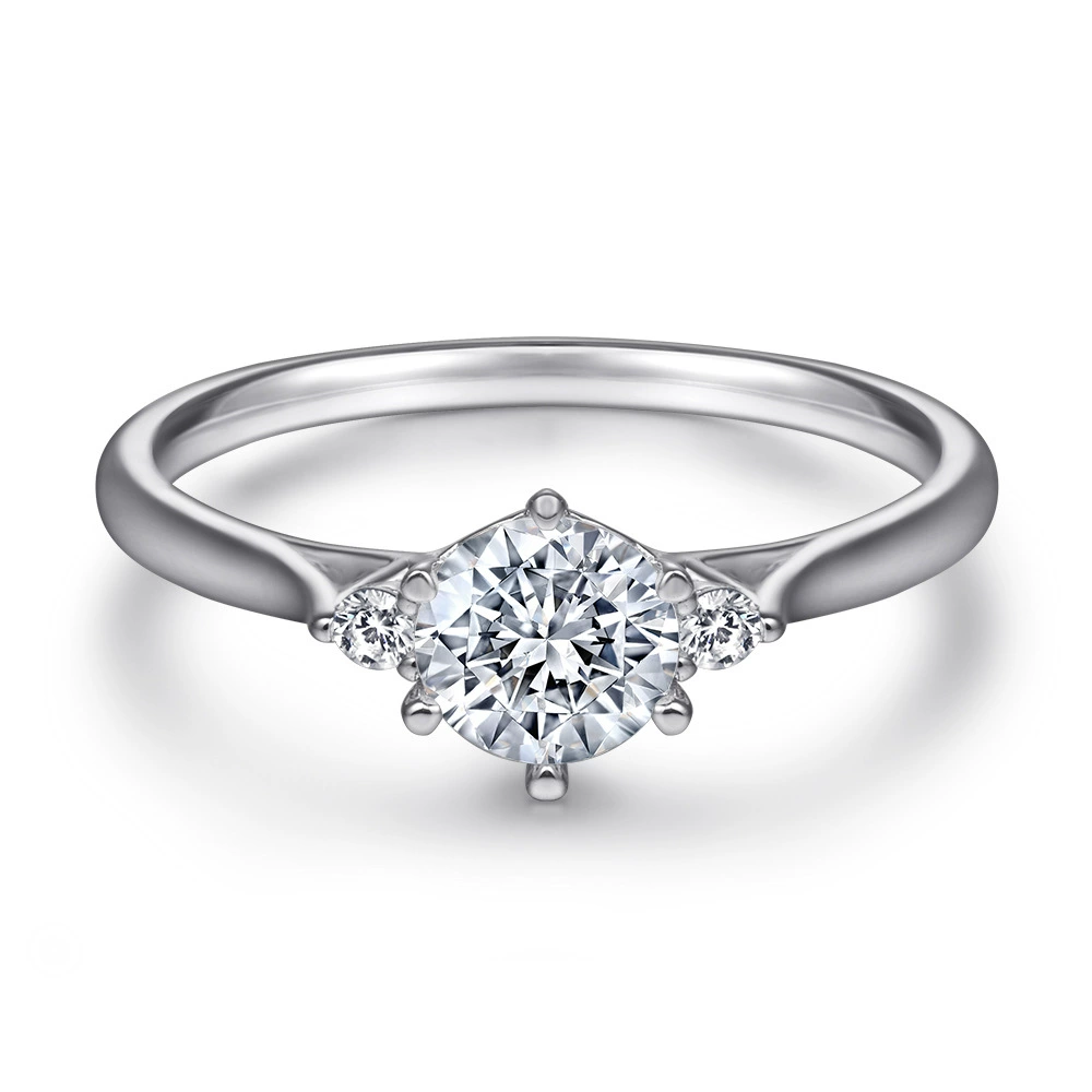 Wedding ring, fashionable zirconium, silver 925 sample