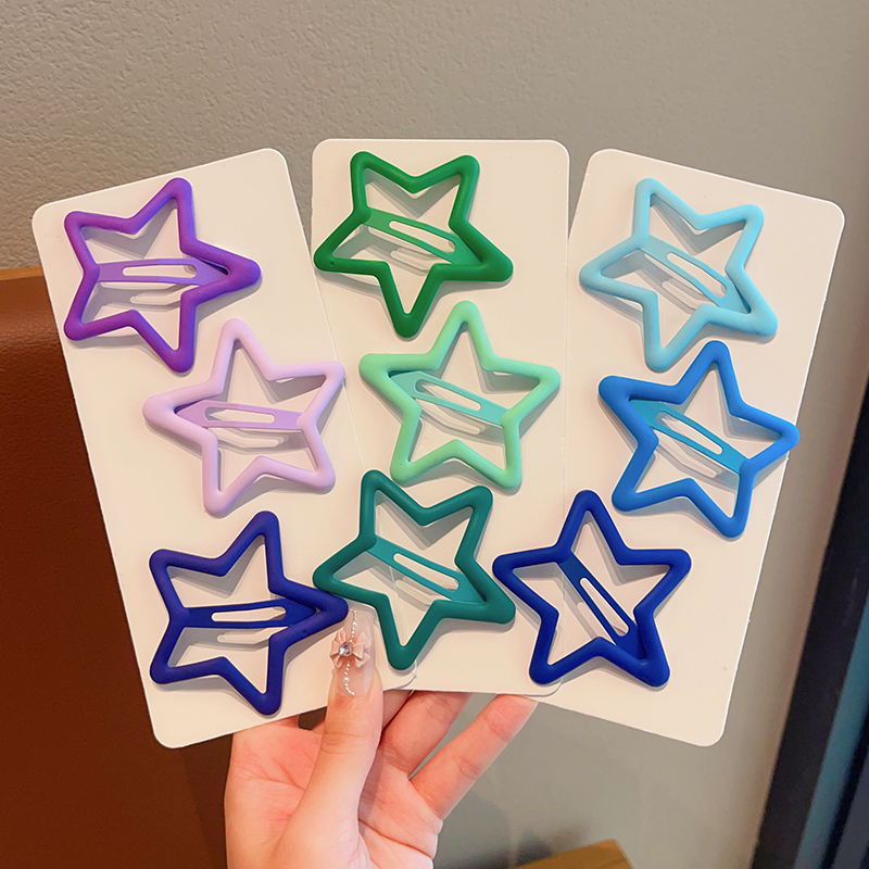 Caramelo de color estrella para niños pinzas de cabello chapa niñas lindas pinzas de cabello chapa niñas lindas caballo pequeño