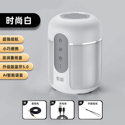 Phone Payment Small Computer Speaker – Car speaker/subwoofer - official-standard-configuration-fashionable-white-ai-smart-model