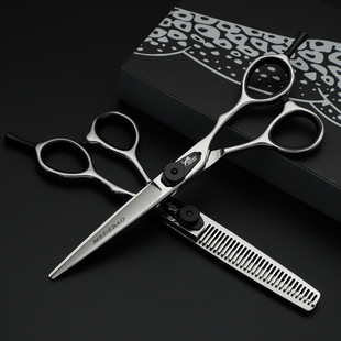 F54 tail nail German Leopard barber scissors 6 inch flat scissors suit salon professional hairdressing scissors wholesale