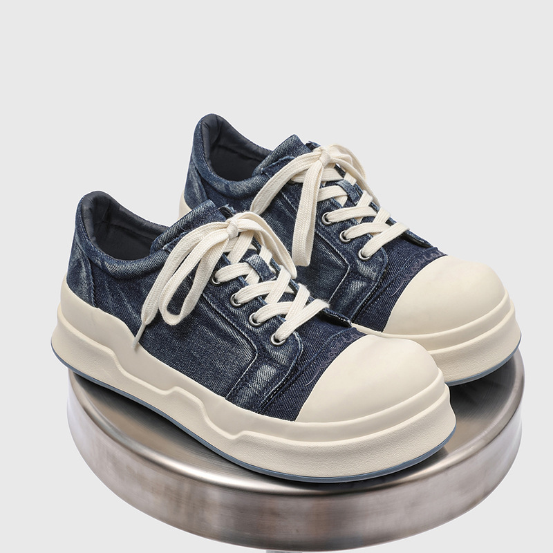 Women's Mickey Mouse Platform Shoes Ugly Cute Big Head Casual Height Increasing Spring Canvas X518_voghion.com