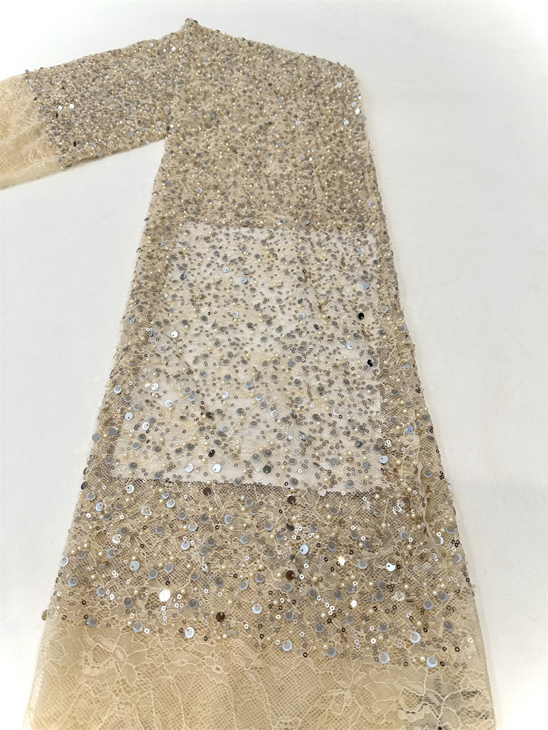 Gaoding industria pesada de encaje sequin bordado tela de malla vestido de boda vestido de gala tela de cena