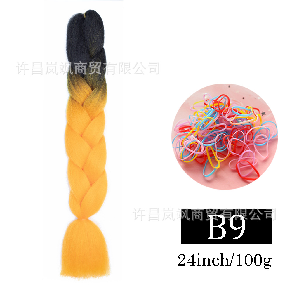 Peluca de trenza grande africana, color, trenza sucia, cuerda para el cabello, degradado, fibra química, trenza grande, reggae, hip-hop, trenza sucia, trenza