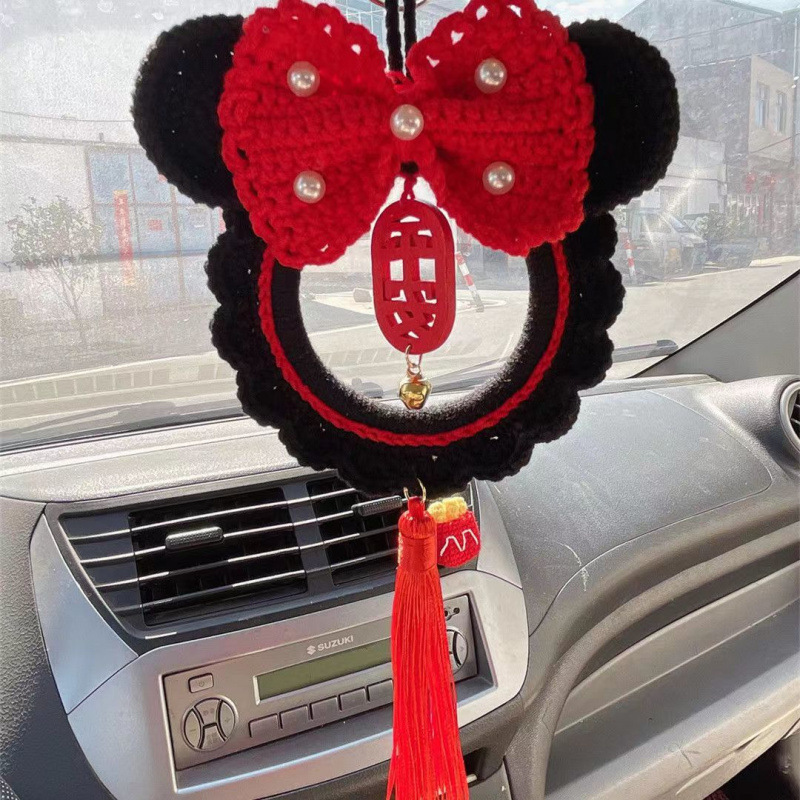 ドラえもん 車吊り下げ クリスマス 車吊り下げ 手作り DIY 編み込み 新年 平和のお守り 完成品 ギフトボックス ペンダント|undefined