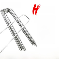 Factory supply U-shaped ground nails for fixing greenhouse film, grassland fabric nails, garden ground nails, and turf ground nails.