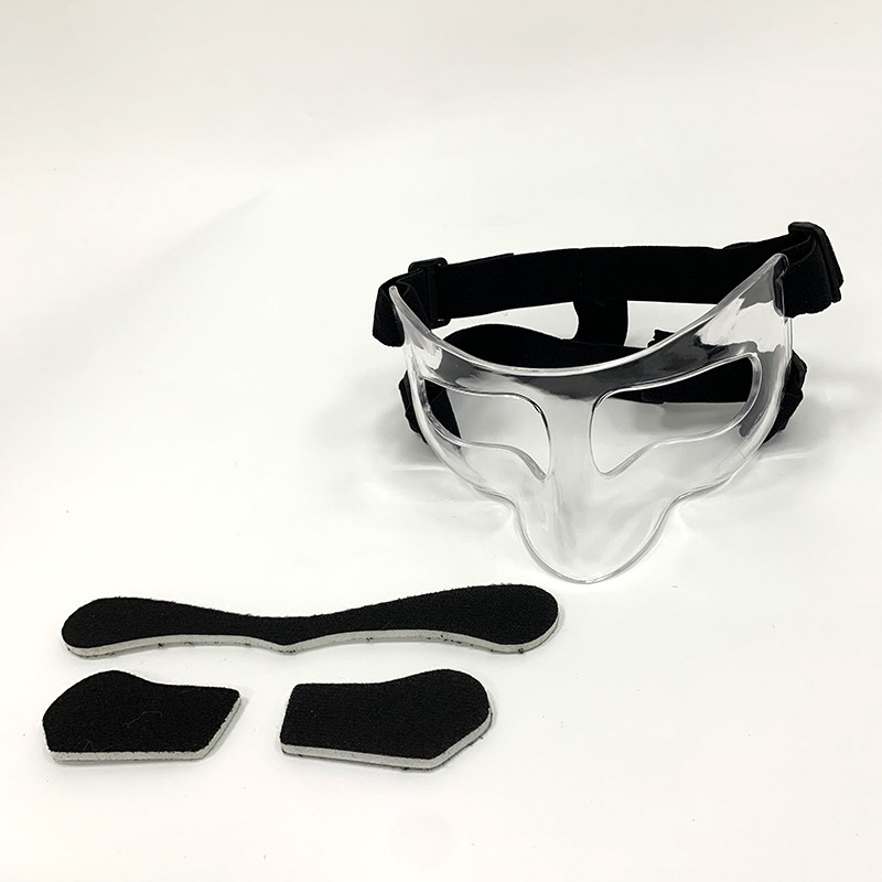 Máscara de baloncesto protección facial y nasal baloncesto transparente Equipo de Protección deportiva fútbol CBA máscara deportiva máscara anticolisión