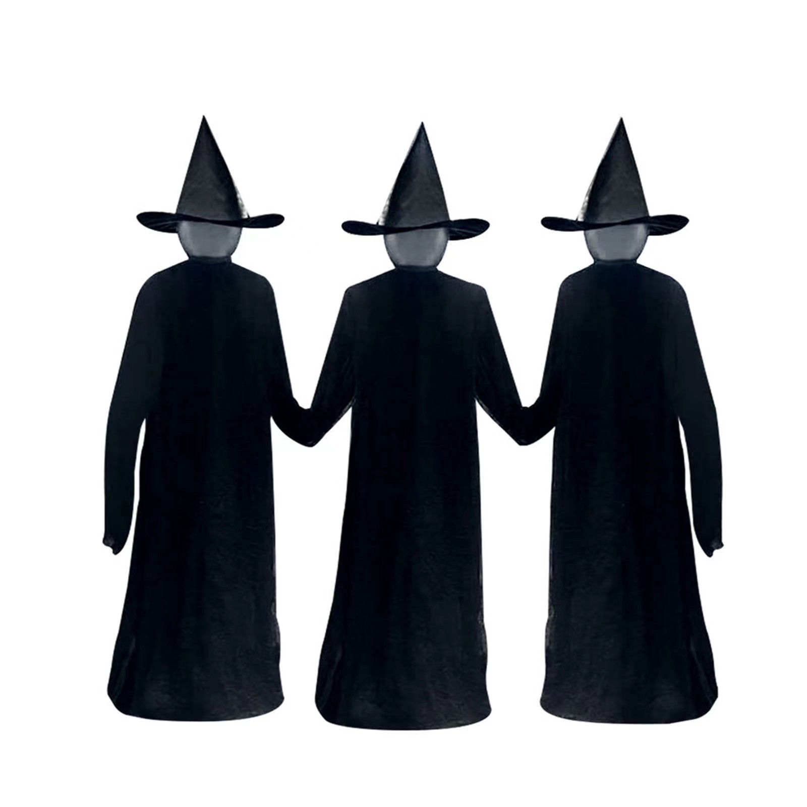 Nuevo estilo transfronterizo de Amazon, colorido y luminoso, tres brujas de la mano, atmósfera de fantasma individual, decoración de escena, accesorios