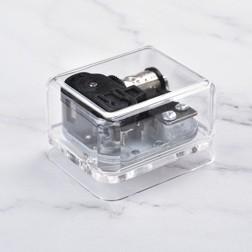 Acrylic Music Box Square Keywind Eight-Tone Music Box Furniture Decor Creative Gift Souvenir Harry Potter