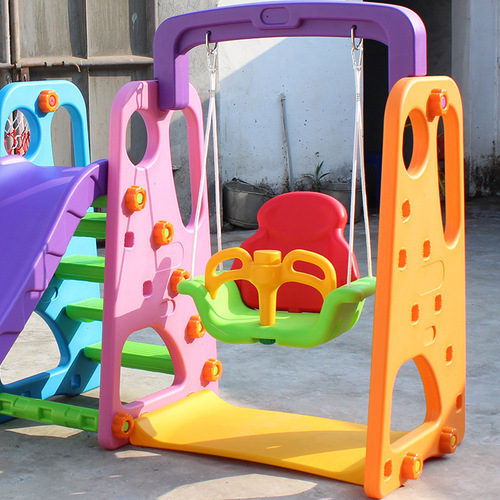 Children's indoor slide and swing combination small outdoor slide multi-functional combination kindergarten equipment wholesale