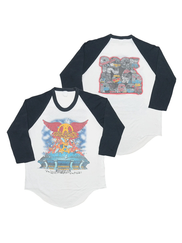 Aerosmith, the rock band, presents the Rock&Hard Place retro American-style raglan long-sleeve T-shirt Aerosmith, the rock band, presents the Rock&Hard Place retro American-style raglan long-sleeve T-shirt