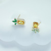 Fruit earrings, summer small fashionable universal silver needle, silver 925 sample