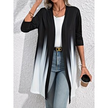 M 92351 Colorful Dye Loose Knit Cardigan ��ɫ��Ⱦ��֯����