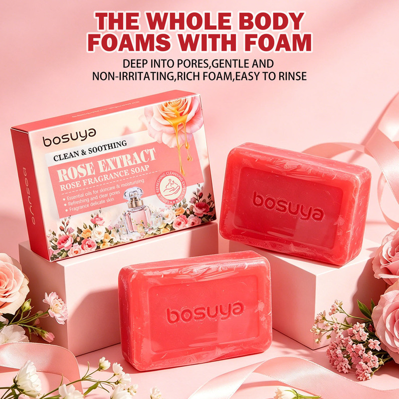 [Exclusively for Foreign Trade] Bosuya Perfume Soap, Oil-Controlling, Cleansing, Refreshing, Moisturizing, Multi-Purpose Soap, Cross-Border Hot Seller