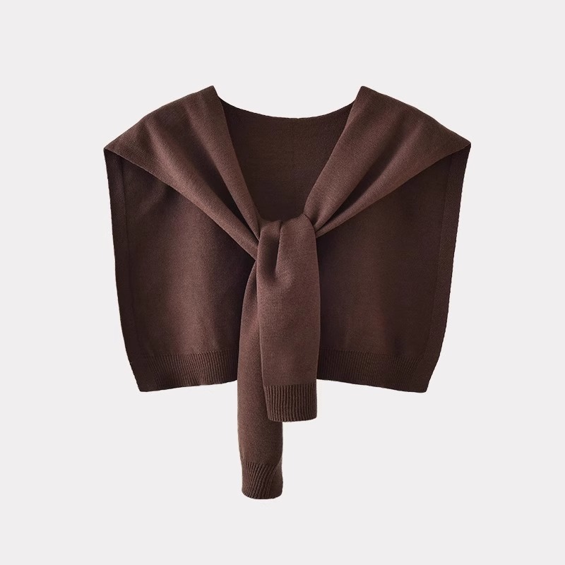 Pequeña capa de punto para mujeres de verano con primavera y otoño nuevo cardigan protector solar hombro delgado capa roja elegante