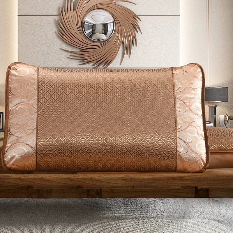 Летняя наволочка из ледяного шелка, летняя наволочка для коврика, летний охлаждающий коврик для подушки для взрослых, чехол для подушки из ротанга, пара для одного студента