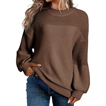 X 66867 Knitted Lantern Sleeve Sweater ���\��ᘿ��� �羳