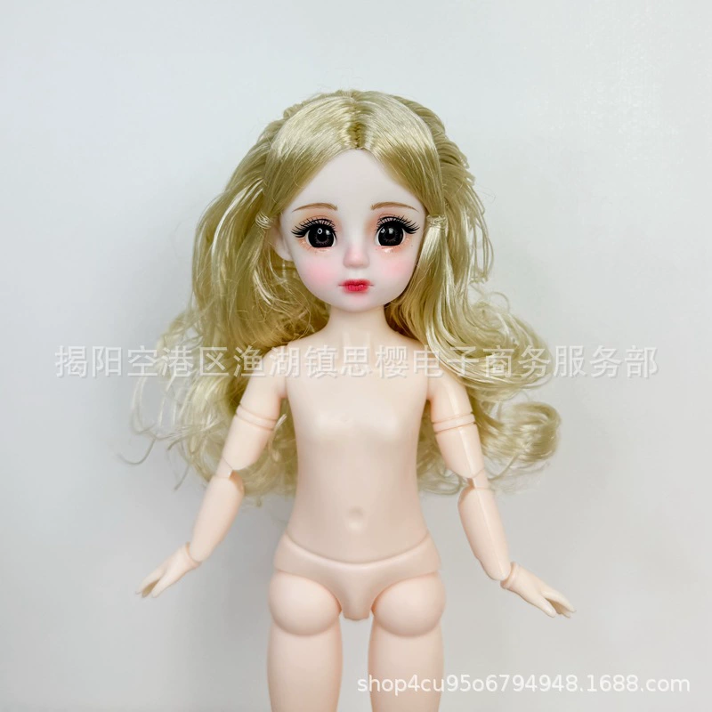[Школьный цветок макияж] 30 см 6 точек, BJD тело голая кукла 20 суставов 3D настоящие глаза, нэфане кукла девочка игрушки