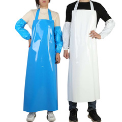 TPU apron sleeve waterproof, stain-proof, oil-proof food slaughter aquatic male and female plus size workwear apron