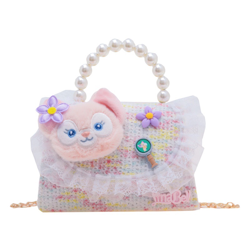 Bolso de hombro para niños 2023 nueva moda princesa portátil estilo occidental lindo algodón y lino bolsa pequeña mini bolsa de mensajero para padres e hijos