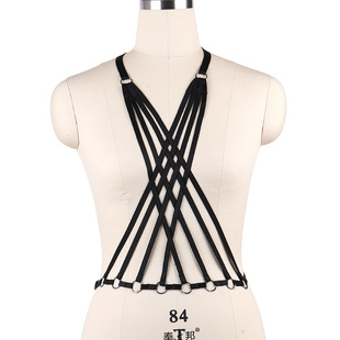Jianhong Clothing Foreign Trade Factory Sexy Hanging Neck Beauty Back Cross Low Waist Strap Sexy Harness Underwear O0097