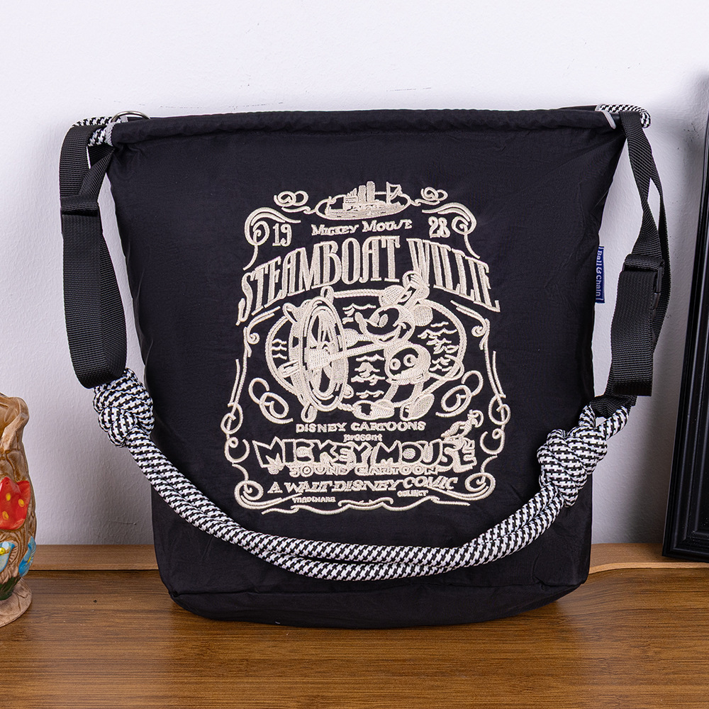 [ジッパーバケットバッグ]新しい調節可能なファッショナブルな刺繍ショッピングバッグ、多用途、軽量、ポータブルショルダークロスボディバッグ、トレンディ