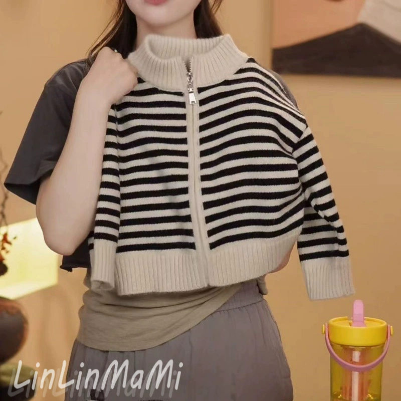 Детский knit свитер с молнией для Лин Лин мамы оптом