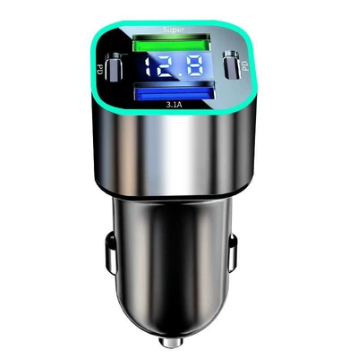 Mobil şarj cihazları lighter multi-port one-on-four 66W super - opp-bag-four-square-super-pd-31a-super-fast-charge