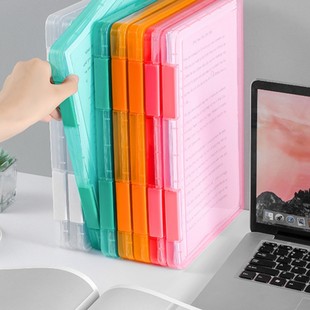Casual Desktop Information A4 File Box A5 Paper Storage Box Transparent Plastic Receipt Organizer Office Cross-Border Temu