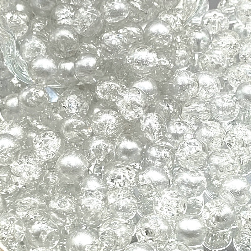 10mm nuevo semi-blanco cuentas de palomitas de maíz de color esmalte de vidrio de alta Blanco roto estalló cuentas sueltas pulsera collar de cuentas de la joyería Accesorios