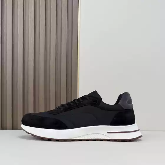 High-End Genuine Leather Casual Shoes for Men, European and American Versatile Running Sneakers
