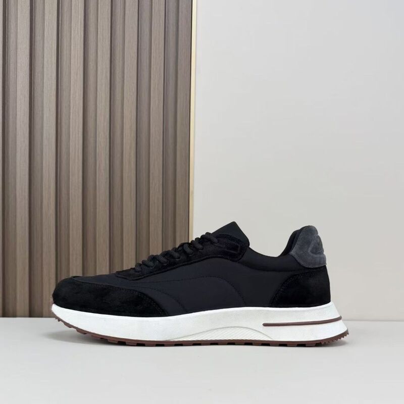 High-End Genuine Leather Casual Shoes for Men, European and American Versatile Running Sneakers