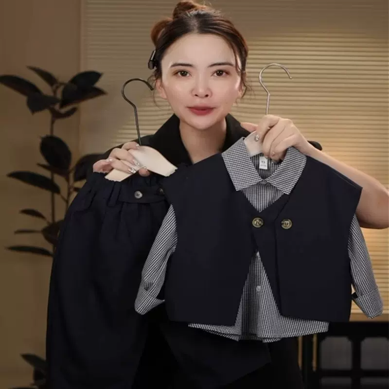 儿童西服2025立体春秋男女宝休闲裤韩版小童男童长裤洋气休闲套装