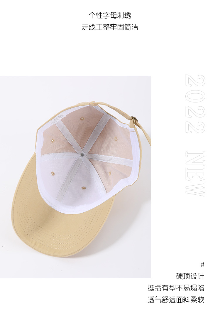 Women's Duck Tongue Cap Spring Autumn Baseball Cap Stiff Top Large Head Circumference Wide Brim Deep Crown R Face-Slimming 2023 Summer New Style