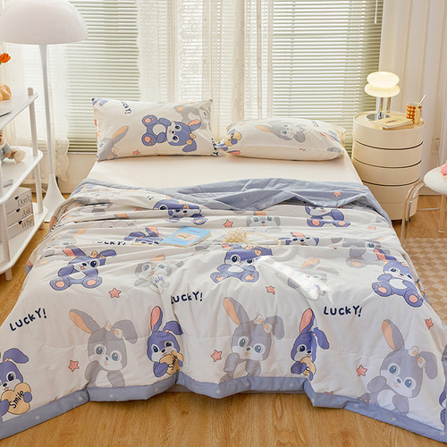  New Class A Cotton Summer Quilt Pure Cotton Air Conditioning Quilt Thin Quilt Machine Washable Bedding Wholesale Live Delivery