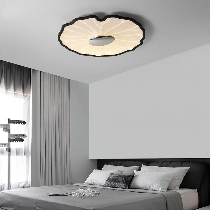 2025 nueva lámpara de techo minimalista moderna flor hoja de loto espectro completo sala de estar dormitorio comedor inteligente ultrafino protección ocular