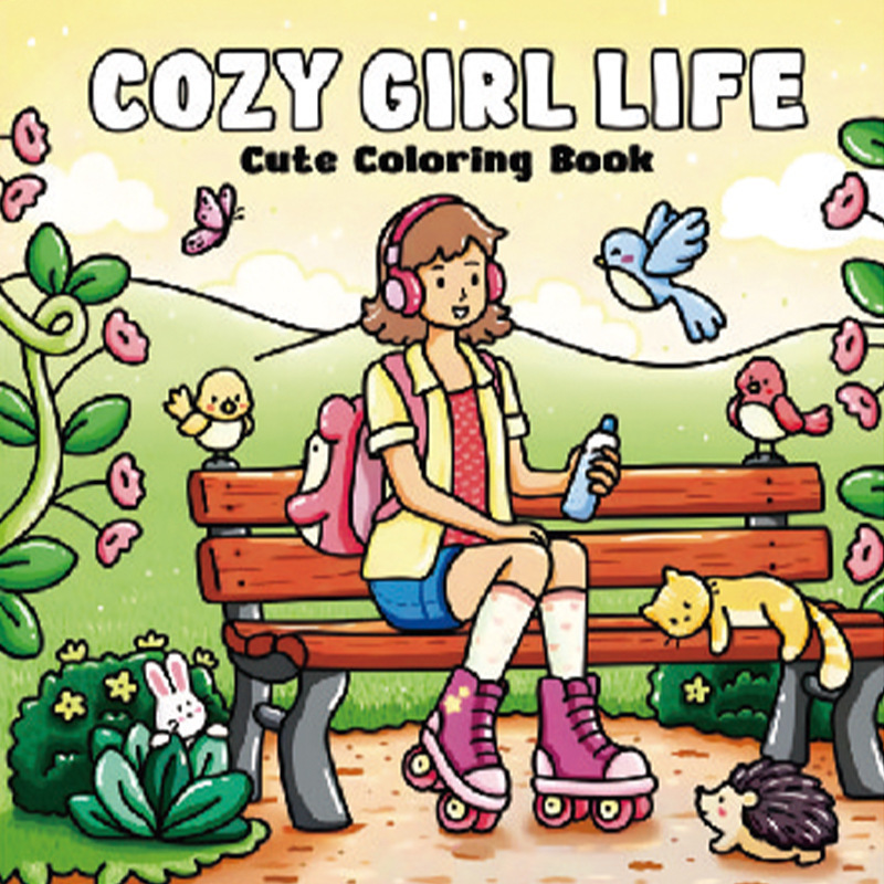 跨境涂色本 Spooky Cutie Coloring Book 怪兽系列儿童涂鸦填色本|undefined