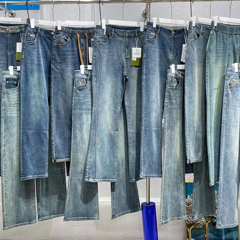 Hot-Selling C24K Summer Xinjiang Jeans, Retro Stretchy Durable Versatile Pants, Tiktok Brand Supply